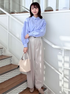 「index（インデックス）のアイテム（バッグ）」を使った、みさかさん（レディース・158cm）の冬コーディネート