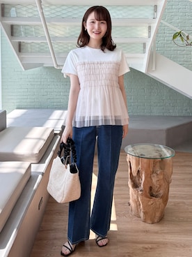 「index（インデックス）のアイテム（バッグ）」を使った、みさかさん（レディース・158cm）の春コーディネート