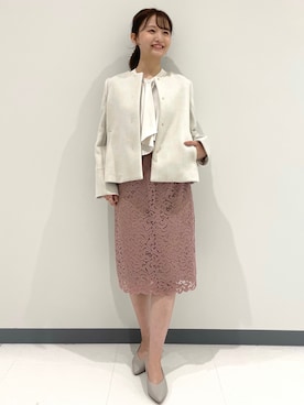 「index（インデックス）のアイテム（ノーカラーコート）」を使った、みさかさん（レディース・158cm）の秋コーディネート
