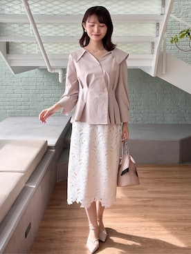 「index（インデックス）のアイテム（バッグ）」を使った、みさかさん（レディース・158cm）の春コーディネート