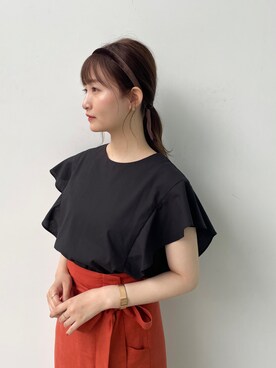 「OPAQUE.CLIP」｜「アイテム（その他）」を使った、みさかさん（レディース・158cm）の夏コーディネート