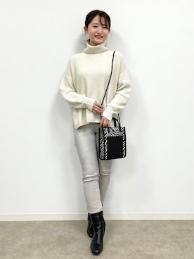 「OPAQUE.CLIP」｜「アイテム（その他）」を使った、みさかさん（レディース・158cm）の冬コーディネート