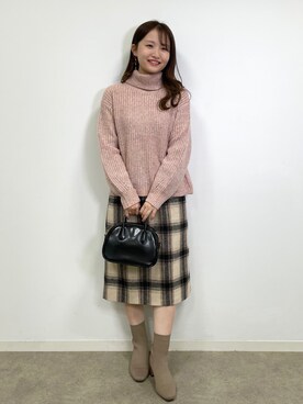 「OPAQUE.CLIP」｜「アイテム（その他）」を使った、みさかさん（レディース・158cm）の冬コーディネート