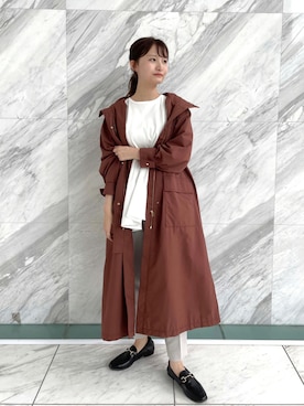 「OPAQUE.CLIP」｜「アイテム（その他アウター）」を使った、みさかさん（レディース・158cm）の秋コーディネート