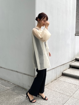 「OPAQUE.CLIP」｜「アイテム（その他）」を使った、みさかさん（レディース・158cm）の夏コーディネート