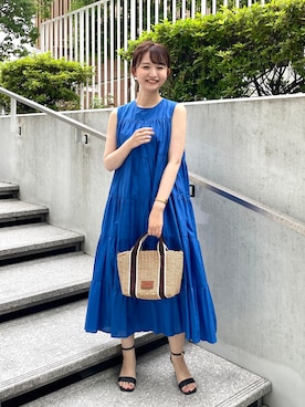 「OPAQUE.CLIP」｜「アイテム（その他）」を使った、みさかさん（レディース・158cm）の夏コーディネート