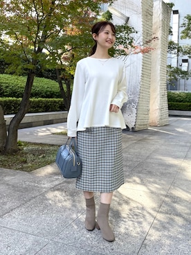 「OPAQUE.CLIP」｜「アイテム（その他）」を使った、みさかさん（レディース・158cm）の冬コーディネート