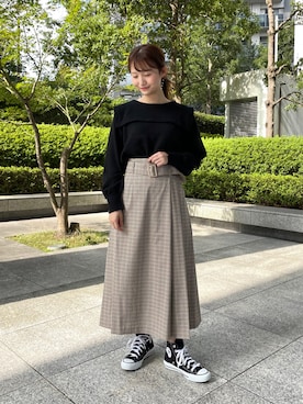「OPAQUE.CLIP」｜「アイテム（その他）」を使った、みさかさん（レディース・158cm）の冬コーディネート