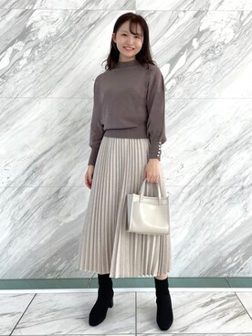 「OPAQUE.CLIP」｜「アイテム（その他）」を使った、みさかさん（レディース・158cm）の秋コーディネート