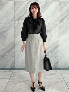 「index（インデックス）のアイテム（バッグ）」を使った、みさかさん（レディース・158cm）の冬コーディネート