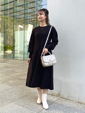 「OPAQUE.CLIP」｜「アイテム（その他）」を使った、みさかさん（レディース・158cm）の冬コーディネート