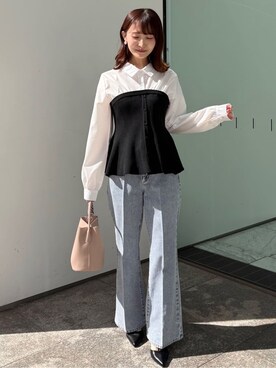 「index（インデックス）のアイテム（バッグ）」を使った、みさかさん（レディース・158cm）の春コーディネート