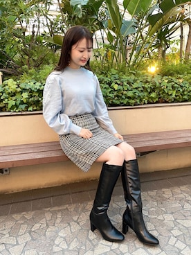 「OPAQUE.CLIP」｜「アイテム（その他）」を使った、みさかさん（レディース・158cm）の秋コーディネート