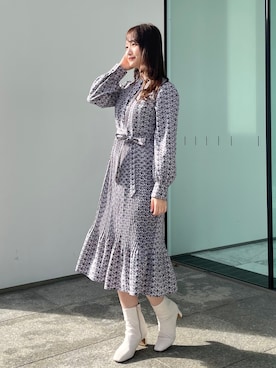 「OPAQUE.CLIP」｜「アイテム（その他）」を使った、みさかさん（レディース・158cm）の冬コーディネート
