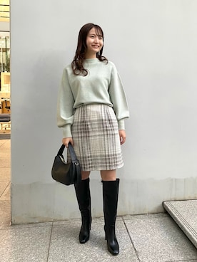 「OPAQUE.CLIP」｜「アイテム（その他）」を使った、みさかさん（レディース・158cm）の秋コーディネート