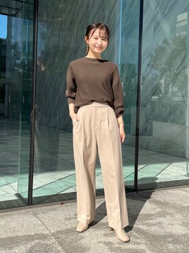 「OPAQUE.CLIP」｜「アイテム（その他）」を使った、みさかさん（レディース・158cm）の秋コーディネート