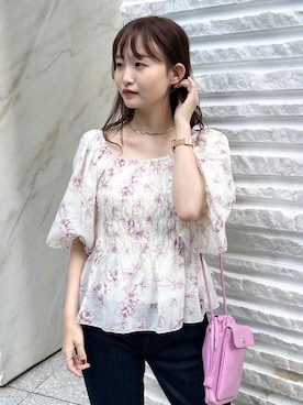 「OPAQUE.CLIP」｜「アイテム（その他）」を使った、みさかさん（レディース・158cm）の夏コーディネート
