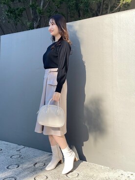 「OPAQUE.CLIP」｜「アイテム（その他）」を使った、みさかさん（レディース・158cm）の冬コーディネート