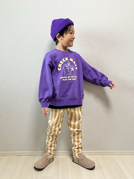 「アイテム（ニットキャップ/ビーニー）」を使った、haru__maaさん（キッズ・110cm）の秋コーディネート