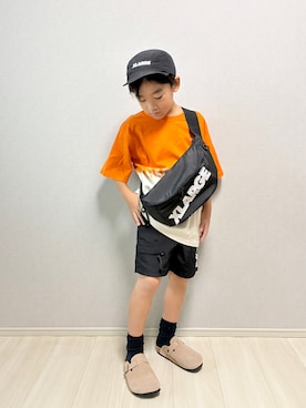 「アイテム（ボディバッグ/ウエストポーチ）」を使った、haru__maaさん（キッズ・120cm）の秋コーディネート