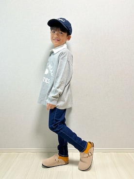 「アイテム（キャップ）」を使った、haru__maaさん（キッズ・110cm）の秋コーディネート