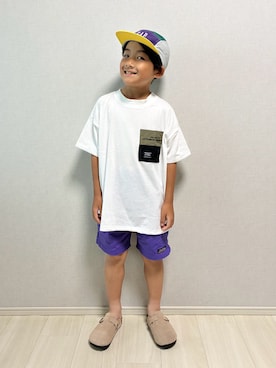 「GAP（ギャップ）のアイテム（キャップ）」を使った、haru__maaさん（キッズ・120cm）の夏コーディネート