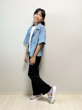 「アイテム（シャツ/ブラウス）」を使った、haru__maaさん（キッズ・131cm）の夏コーディネート