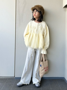 「アイテム（トートバッグ）」を使った、haru__maaさん（キッズ・132cm）の秋コーディネート