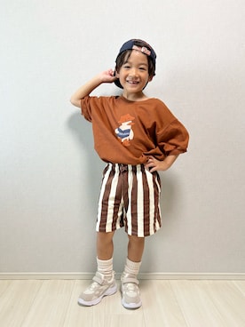 「アイテム（スニーカー）」を使った、haru__maaさん（キッズ・110cm）の夏コーディネート