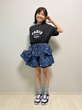 「QUNTSTYLE（キュントスタイル）のアイテム」を使った、haru__maaさん（キッズ・137cm）の夏コーディネート