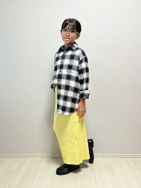 「アイテム（スカート）」を使った、haru__maaさん（キッズ・131cm）の秋コーディネート