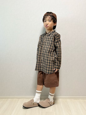 「アイテム（キャップ）」を使った、haru__maaさん（キッズ・110cm）の秋コーディネート