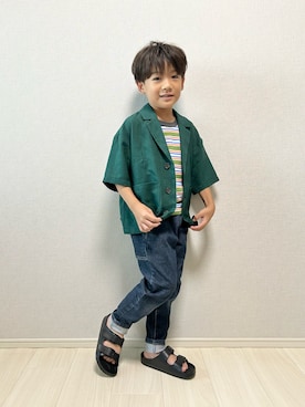 「アイテム（サンダル）」を使った、haru__maaさん（キッズ・110cm）の夏コーディネート