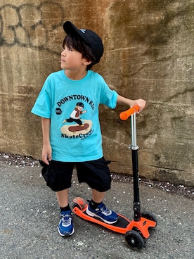 「GEORGE'S（ジョージズ）のアイテム」を使った、haru__maaさん（キッズ・120cm）の春コーディネート