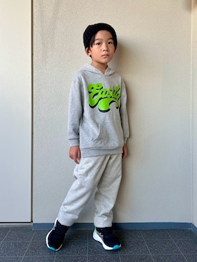 「アイテム（パーカー）」を使った、haru__maaさん（キッズ・110cm）の冬コーディネート