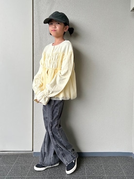 「アイテム（カーディガン/ボレロ）」を使った、haru__maaさん（キッズ・131cm）の秋コーディネート