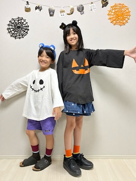 「nissen（ニッセン）のアイテム」を使った、haru__maaさん（キッズ・120cm）の秋コーディネート