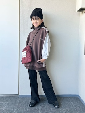 「アイテム（バッグ）」を使った、haru__maaさん（キッズ・132cm・10代）の秋コーディネート