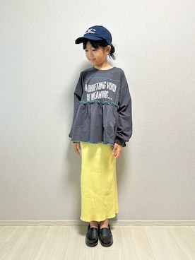 「アイテム（スカート）」を使った、haru__maaさん（キッズ・131cm）の秋コーディネート
