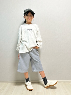 「アイテム（スウェット）」を使った、haru__maaさん（キッズ・131cm）の秋コーディネート