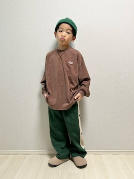 「アイテム（ニットキャップ/ビーニー）」を使った、haru__maaさん（キッズ・110cm）の秋コーディネート