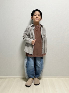 「アイテム（トップス）」を使った、haru__maaさん（キッズ・110cm）の秋コーディネート