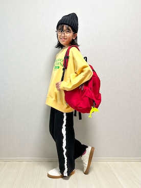 「アイテム（バッグ）」を使った、haru__maaさん（キッズ・132cm）の秋コーディネート