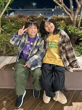 「アイテム（スウェット）」を使った、haru__maaさん（キッズ・134cm・10代）の冬コーディネート