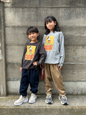 「アイテム（Tシャツ/カットソー）」を使った、haru__maaさん（キッズ・131cm）の夏コーディネート