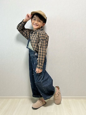 「アイテム（サロペット/オーバーオール）」を使った、haru__maaさん（キッズ・110cm）の秋コーディネート