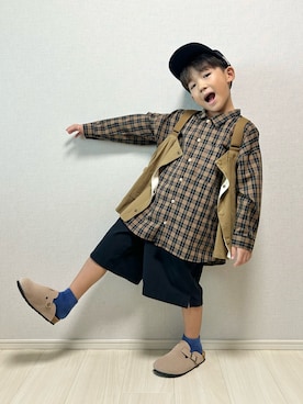 「アイテム（サンダル）」を使った、haru__maaさん（キッズ・110cm）の秋コーディネート