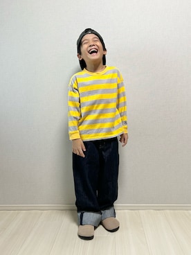 「アイテム（Tシャツ/カットソー）」を使った、haru__maaさん（キッズ・110cm）の秋コーディネート