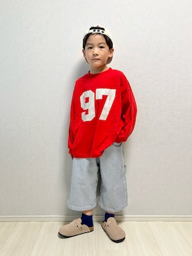 「アイテム（デニムパンツ）」を使った、haru__maaさん（キッズ・110cm）の秋コーディネート