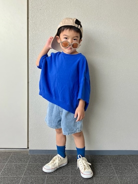 「コンバース」｜haru__maaさん（キッズ・100cm）の夏コーディネート